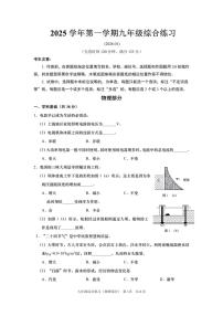 2026年上海市奉贤区初三上学期一模物理试卷和答案