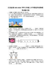 2025-2026学年江西宜春九年级上学期开学摸底考试物理考试练习卷【含解析】