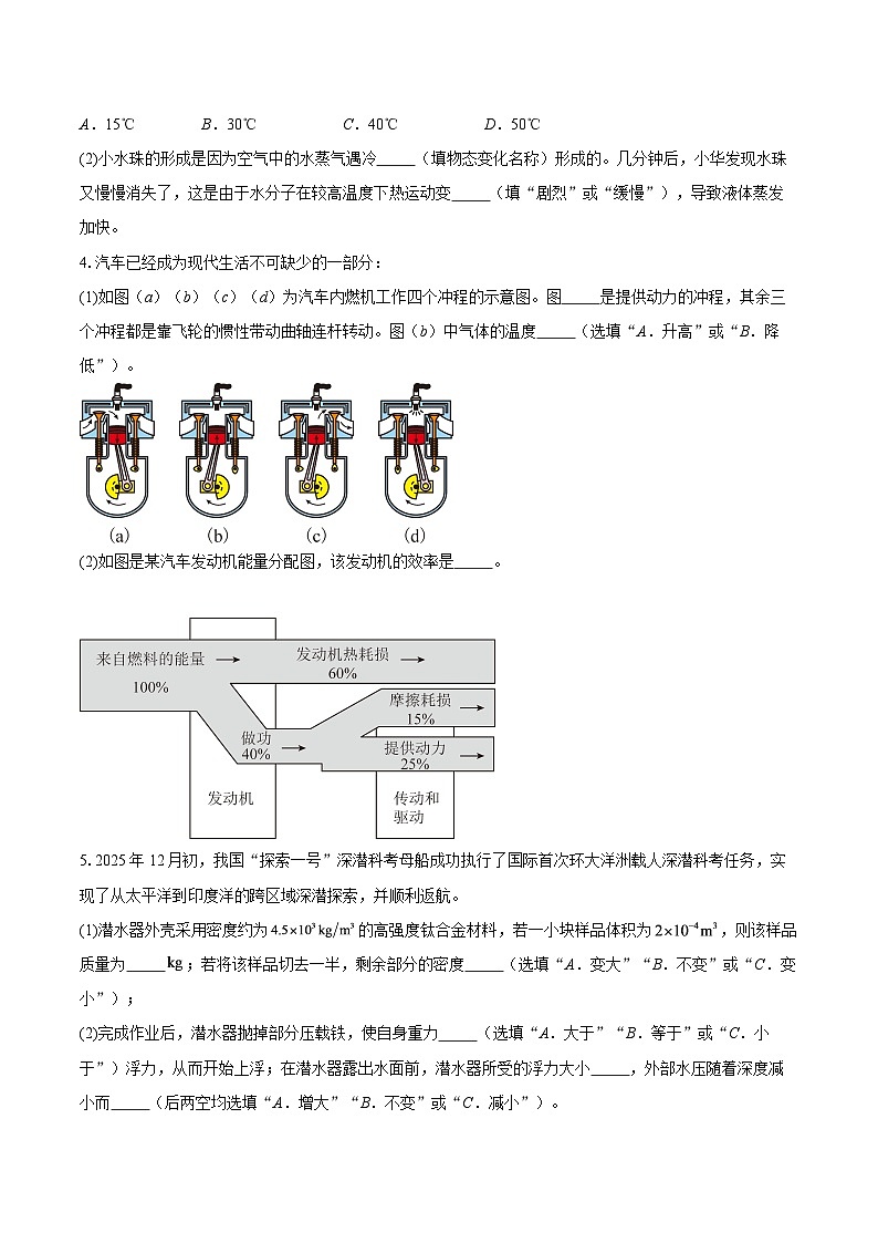 上海市延安初级中学2025-2026学年九年级上学期期末考试物理试题-自定义类型第2页