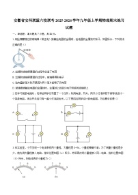 安徽省安师联盟六校联考2025-2026学年九年级上学期物理期末练习试题-自定义类型
