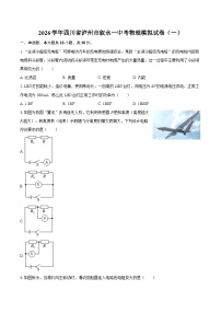 2026学年四川省泸州市叙永一中考物理模拟试卷（一）-自定义类型