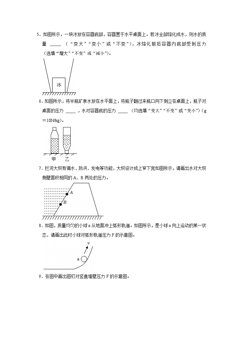 第8章 8.1 压强 2025-2026学年八年级初中物理同步复习讲义(北师大2024)(原卷版)第3页