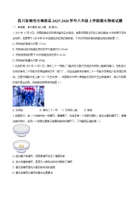 四川省南充市南部县2025-2026学年八年级上学期期末物理试题-自定义类型