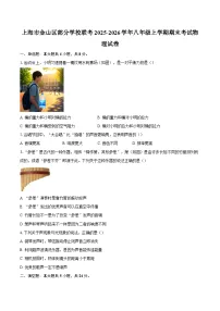 上海市金山区部分学校联考2025-2026学年八年级上学期期末考试物理试卷-自定义类型