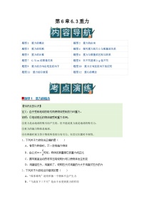 初中物理沪粤版（2024）八年级下册（2024）重力优秀学案设计