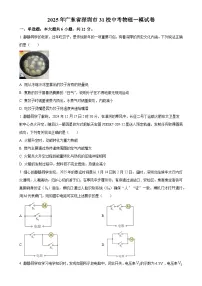 2025年广东省深圳市31校中考一模物理试题(原卷版)-A4