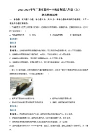 广东省惠州市第一中学八年级上学期期末考试物理试题（解析版）-A4