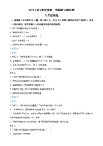 广东省东莞市八年级上学期期末物理试题（解析版）(1)-A4