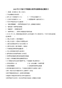 2025年八年级下学期期末教学检测物理试题四川-自定义类型