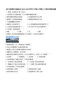 四川省绵阳市游仙区2025-2026学年八年级上学期1月期末物理试题-自定义类型