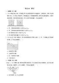 2025年江西省各地市中考物理模拟试题分类精选考点10 浮力(Word版附解析)