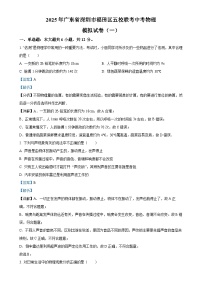 2025年广东省深圳市福田区五校联考中考模拟物理试题（解析版）-A4