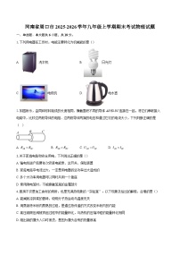 河南省周口市2025-2026学年九年级上学期期末考试物理试题-自定义类型