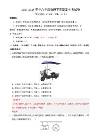 八年级下册物理期中考试卷【测试范围：沪粤版（2024）：第6~8章】（全解全析）（广东省卷专用）-A4
