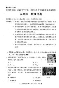 广东省汕尾市2024-2025学年九年级上学期1月期末物理试题