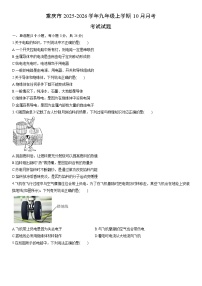 2025-2026学年重庆市九年级上学期10月月考考试物理试卷（学生版）