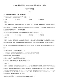 2025-2026学年四川省成都市某校九年级上学期1月月考物理试卷（解析版）