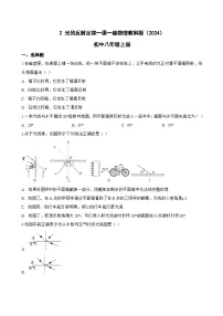 初中教科版(2024)光的反射定律同步测试题
