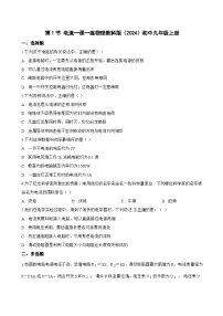 初中物理教科版（2024）九年级上册（2024）第1节 电流达标测试