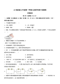 广东省广州市海珠区第四十一中学2025-2026学年九年级上学期期中物理试题（学生版）