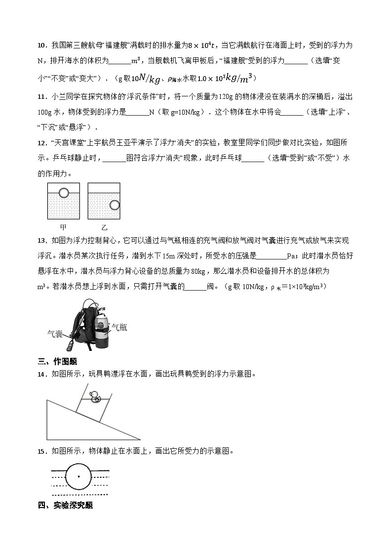 期末核心考点 浮力(试题)(含解析)人教版物理八年级下册第3页