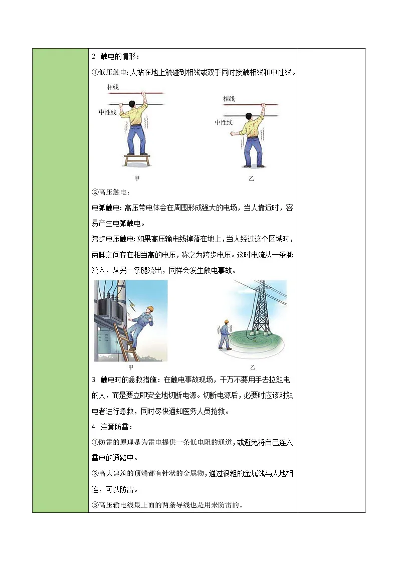 第十九章 生活用电(复习讲义)(原卷版)第3页