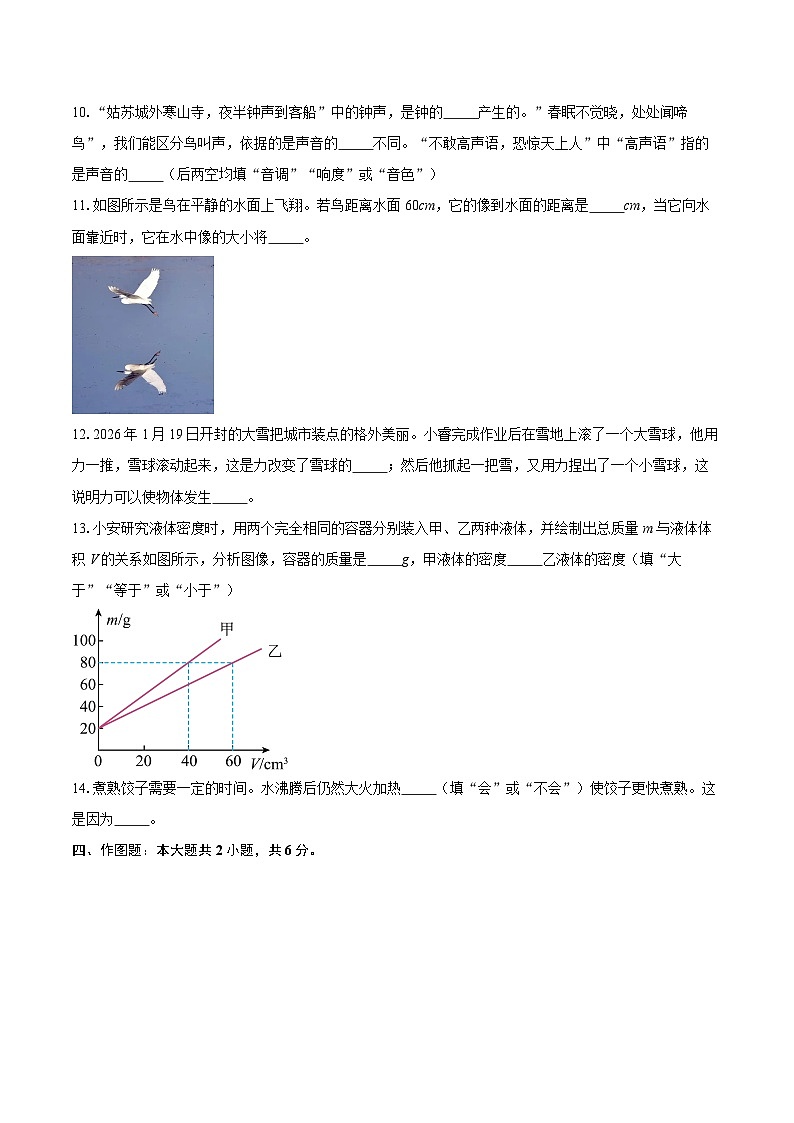 河南省开封市2025-2026学年八年级上学期1月期末调研测试物理试题-自定义类型第3页
