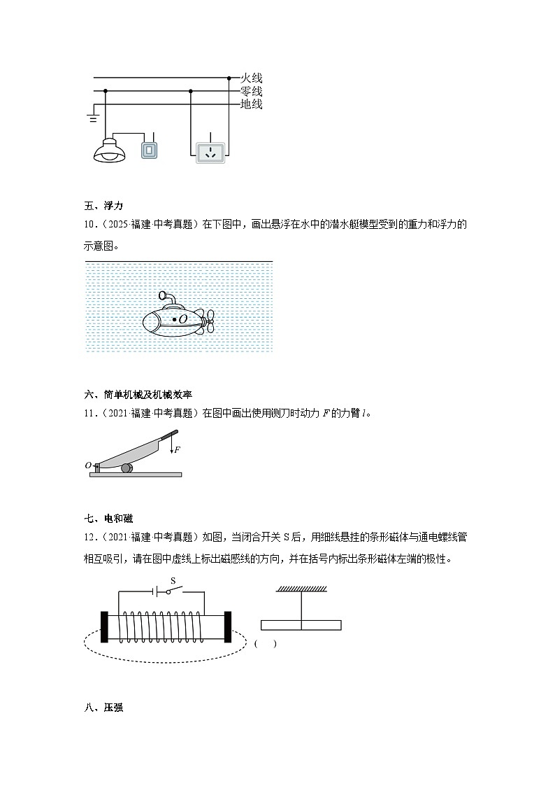 2026年福建省中考物理二轮突破-作图、简答专项训练第3页
