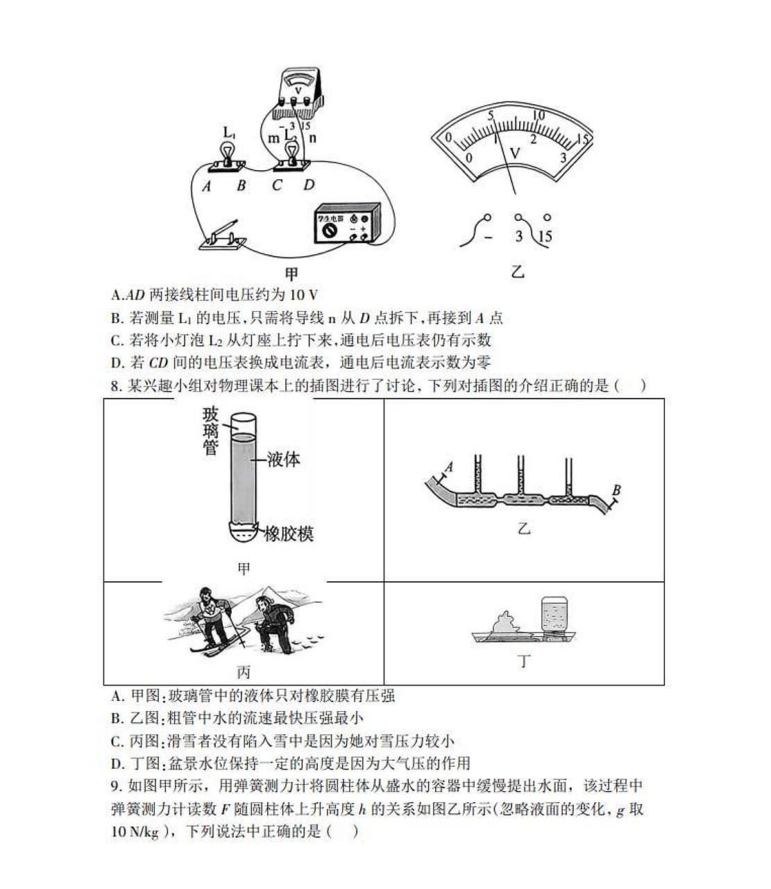 2025山东省东营市中考物理真题(无答案)第3页