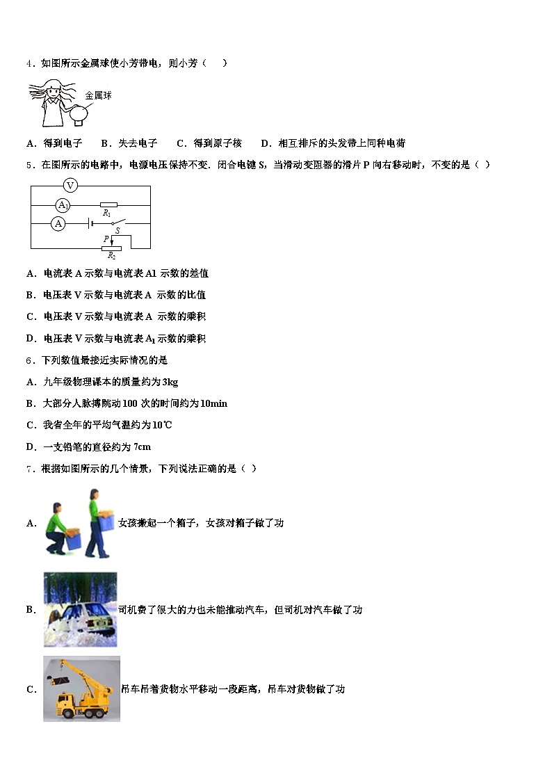 2025-2026学年酒泉市中考物理考试模拟冲刺卷(含答案解析)第2页