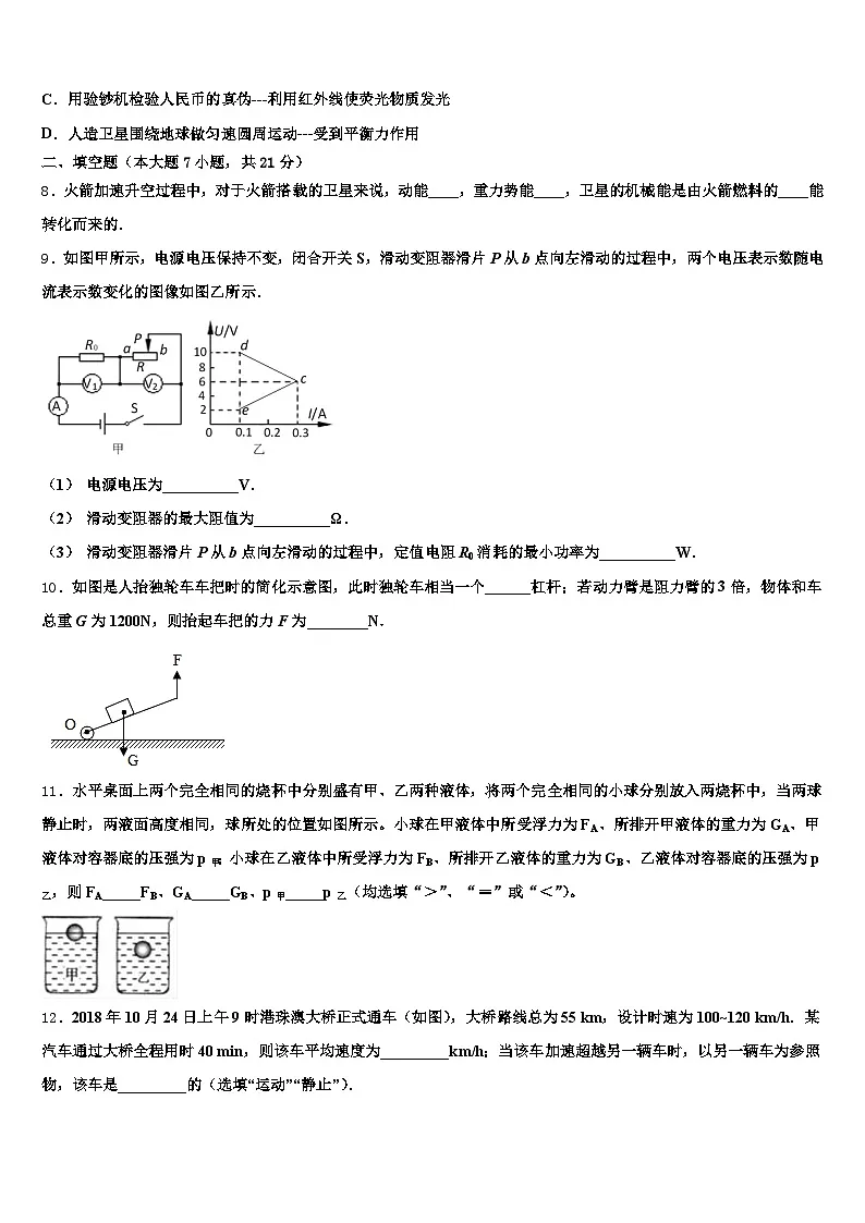 广东省湛江市2026年中考物理全真模拟试卷(含答案解析)第3页