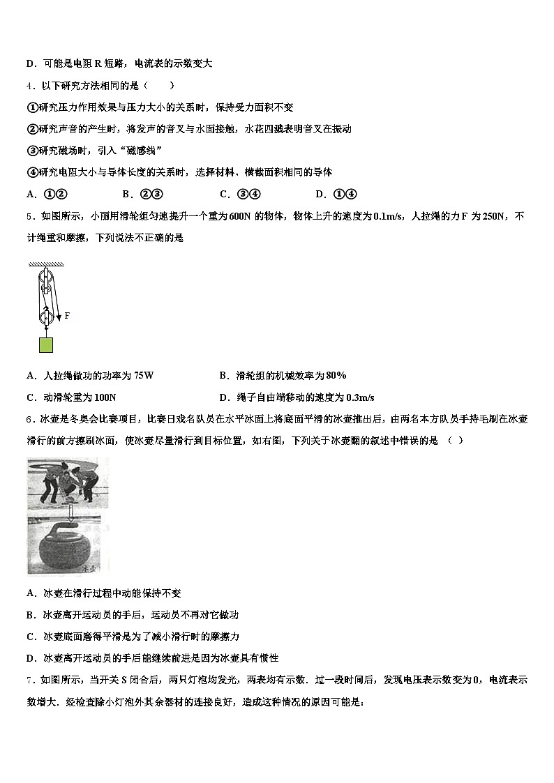 2026届贵州省安顺市初中物理毕业考试模拟冲刺卷(含答案解析)第2页