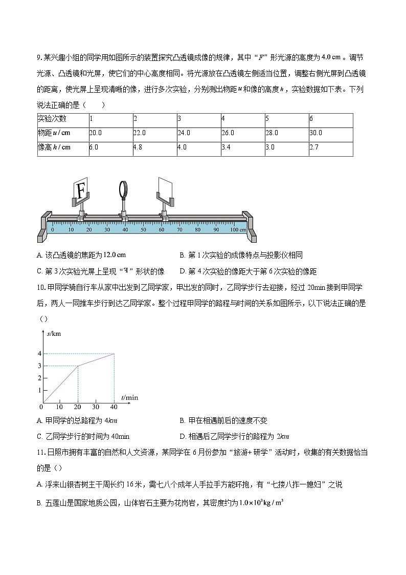 山东省日照市岚山区2025-2026学年八年级上学期期末物理试题-自定义类型第3页