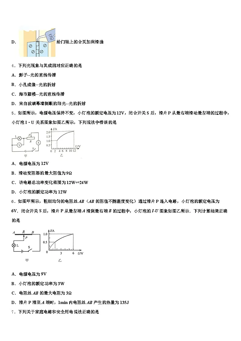 云南省普洱市2026年中考物理押题卷(含答案解析)第2页