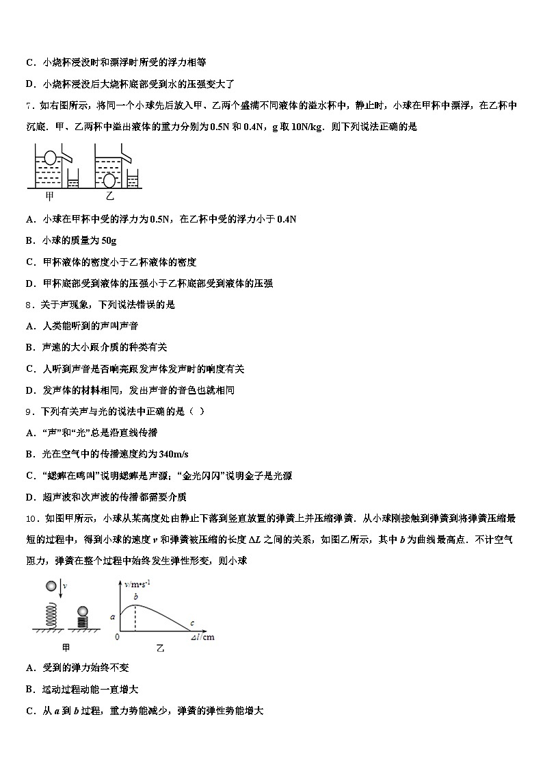 2026届佛山市中考物理最后一模试卷(含答案解析)第3页
