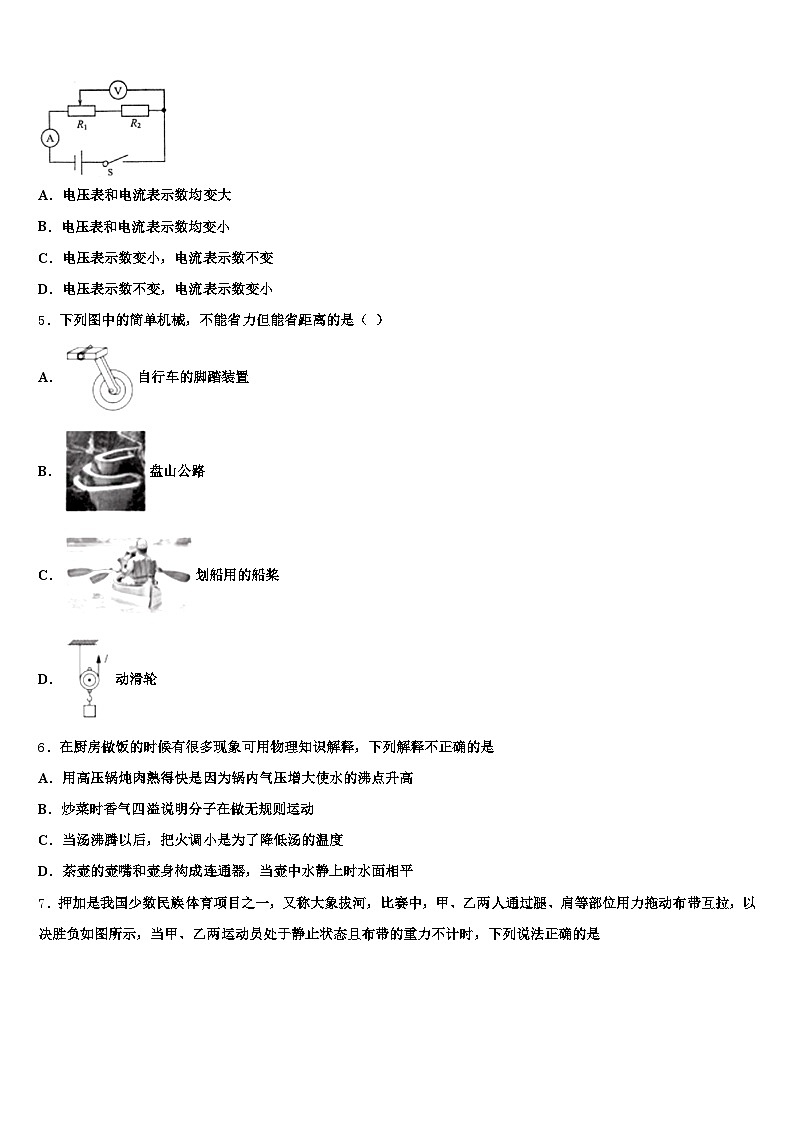 2026年广西壮族自治区河池市中考物理考试模拟冲刺卷(含答案解析)第2页
