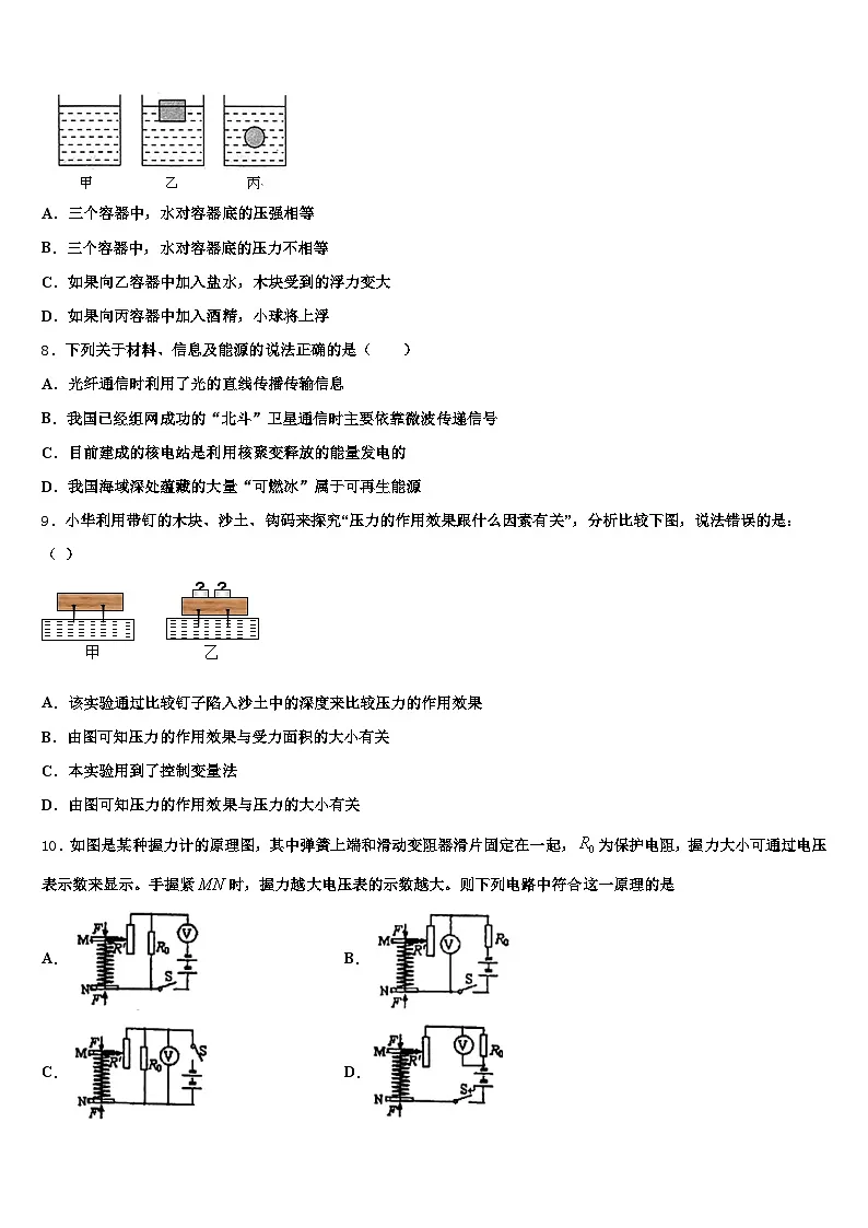 2026年山东省临沂市中考物理最后一模试卷(含答案解析)第3页