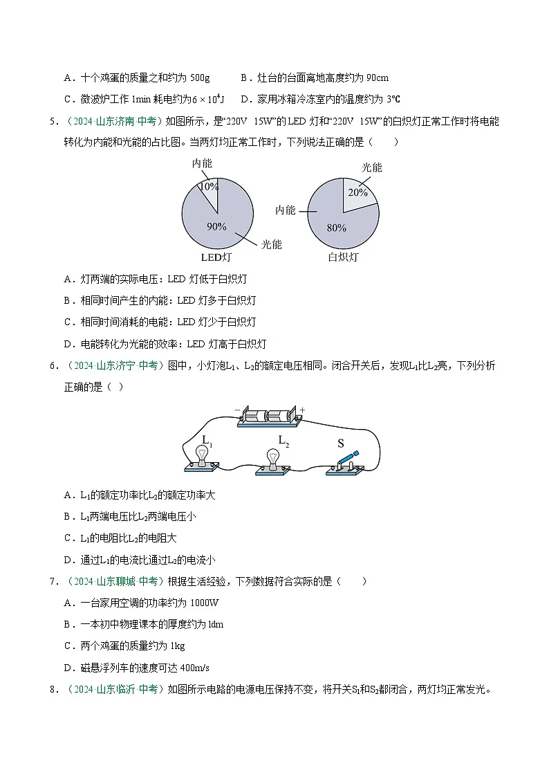 专题25 电功率(山东专用)(原卷版)第3页