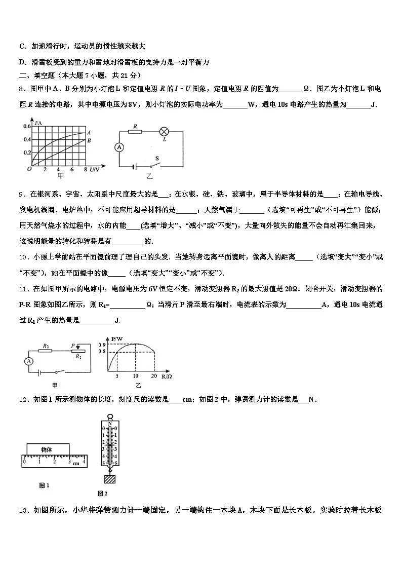 新疆维吾尔自治区阿克苏地区2026年中考三模物理试题(含答案解析)第3页