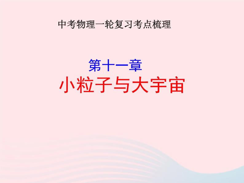 2020年中考物理一轮复习第十一章小粒子与大宇宙考点梳理课件沪科版01