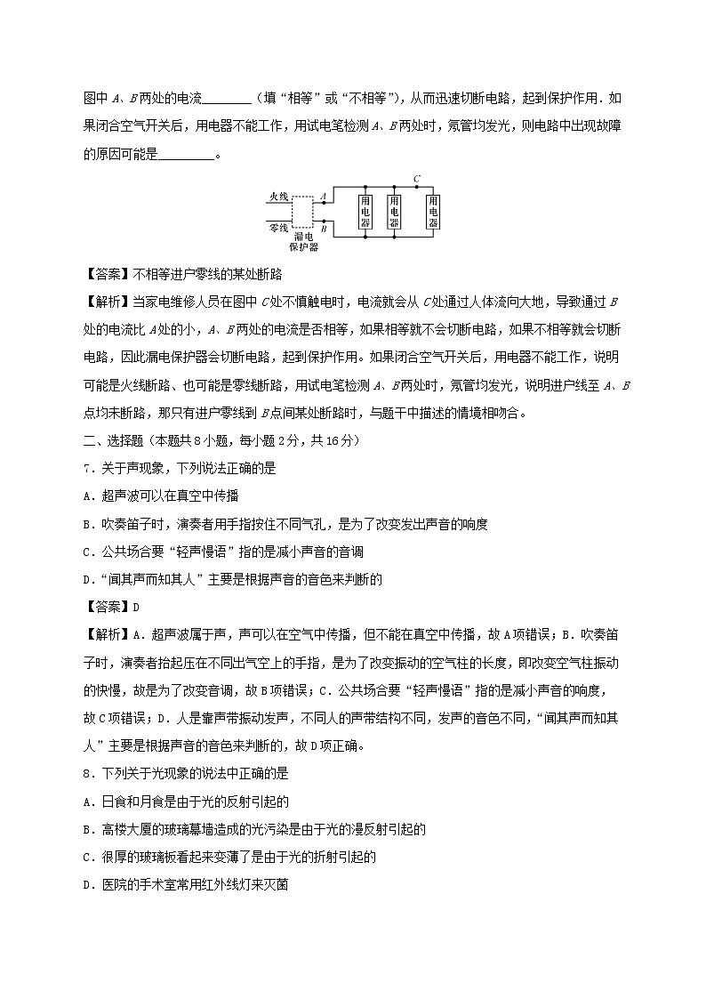 （黃金十套卷）備戰(zhàn)2020中考物理模擬試卷03（含解析）第3頁