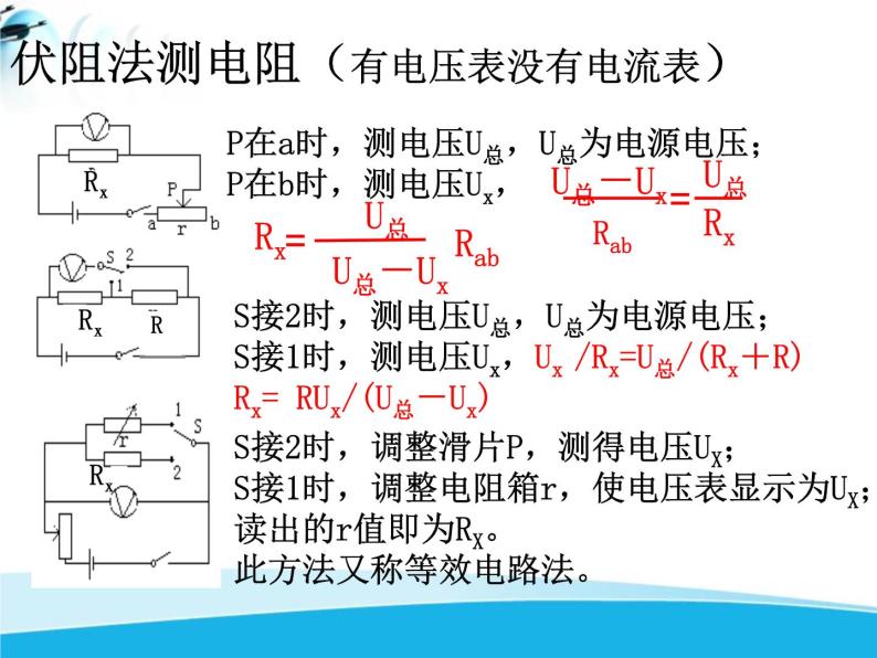 北师大版九年级物理全册第十二章第四节《四 欧姆定律的应用》课件08