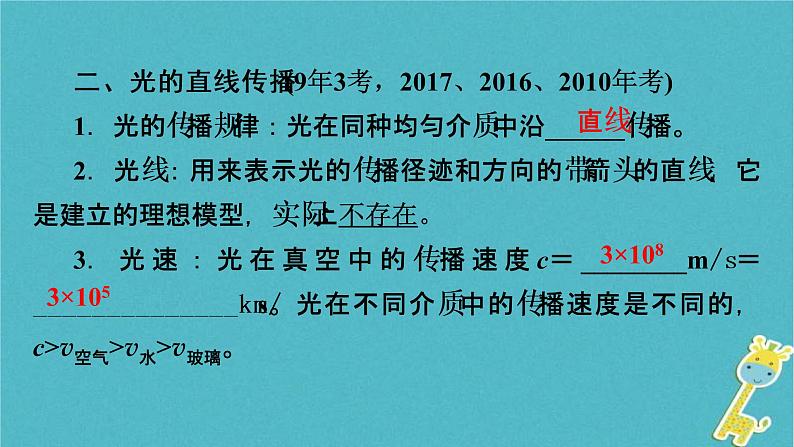 中考物理总复习 第2课时 光的直线传播光的反射光的折射光的色散 课件(含答案解析)05