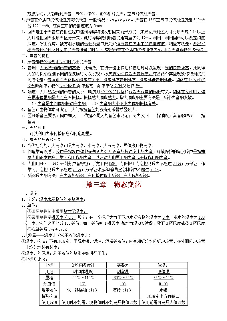 (最全)人教版初中物理知识点归纳汇总第2页