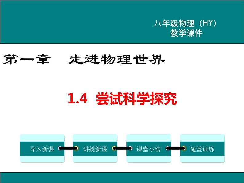 1.4 尝试科学探究 课件第1页