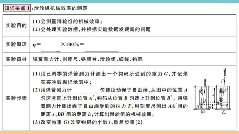 11.3如何提高机械效率——第2课时  机械效率的测定 练习课件02