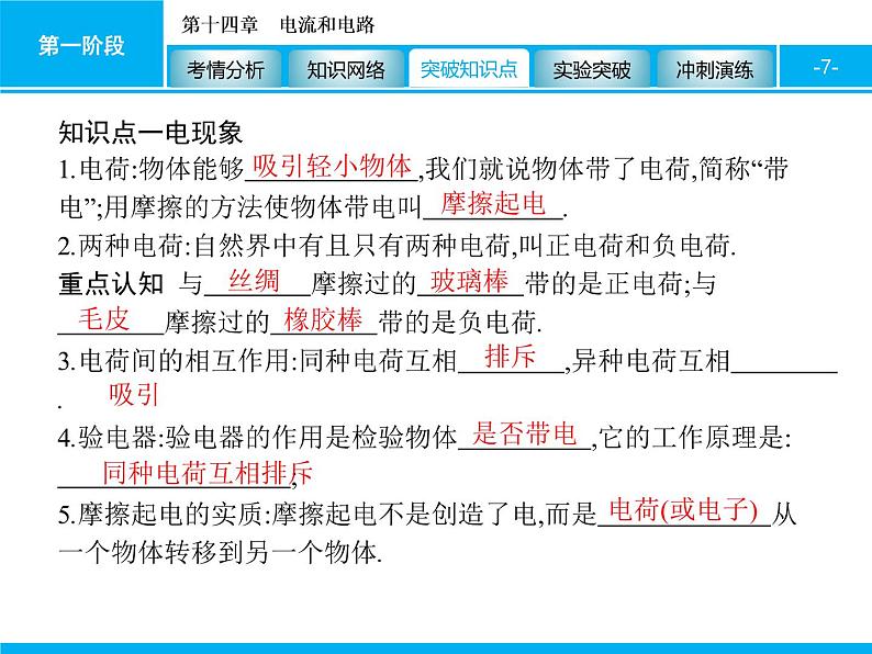 2020届中考物理总复习课件:第十四章 电流和电路 (共91张PPT)07