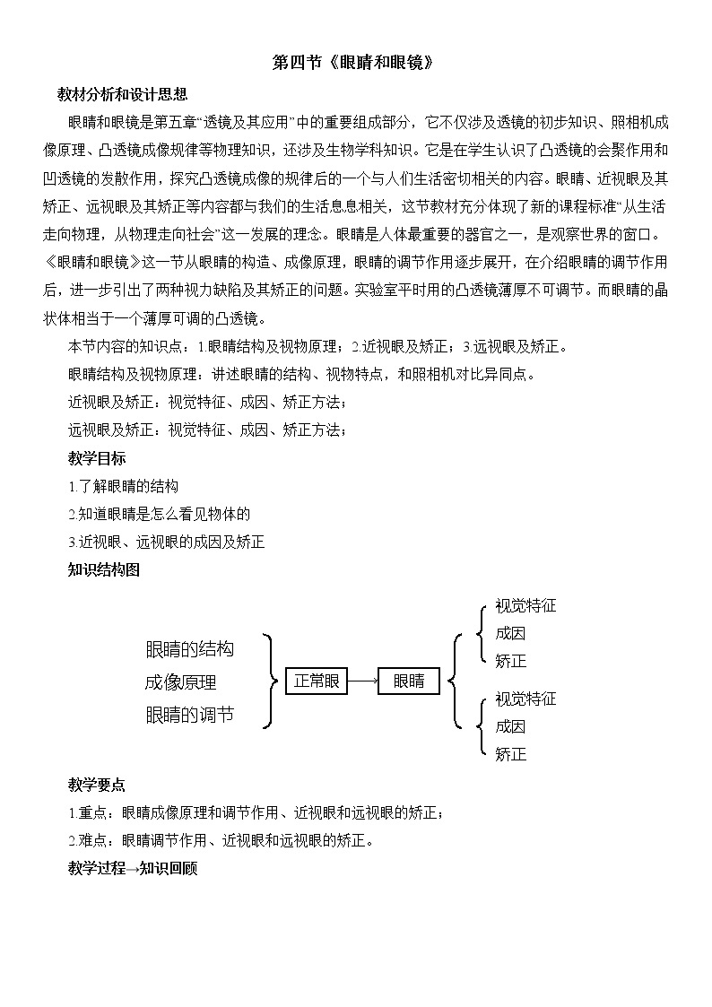 5.4  眼睛和眼镜   教案01