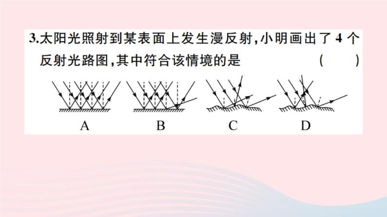 第四章 第2节光的反射(第2课时_光路的可逆性镜面反射和漫反射)习题