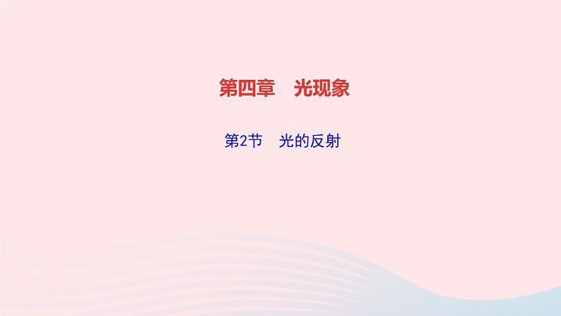 4.2 光的反射(作业)PPT课件第1页